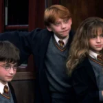 Harry Potter and the Sorcerer's Stone (From left) Daniel Radcliffe, Rupert Grint, and Emma Watson in Harry Potter and the Sorcerer's Stone (2001).